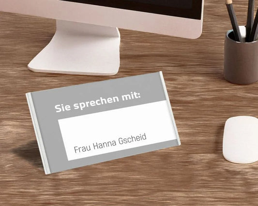 Tischaufsteller ALU.b1/ow