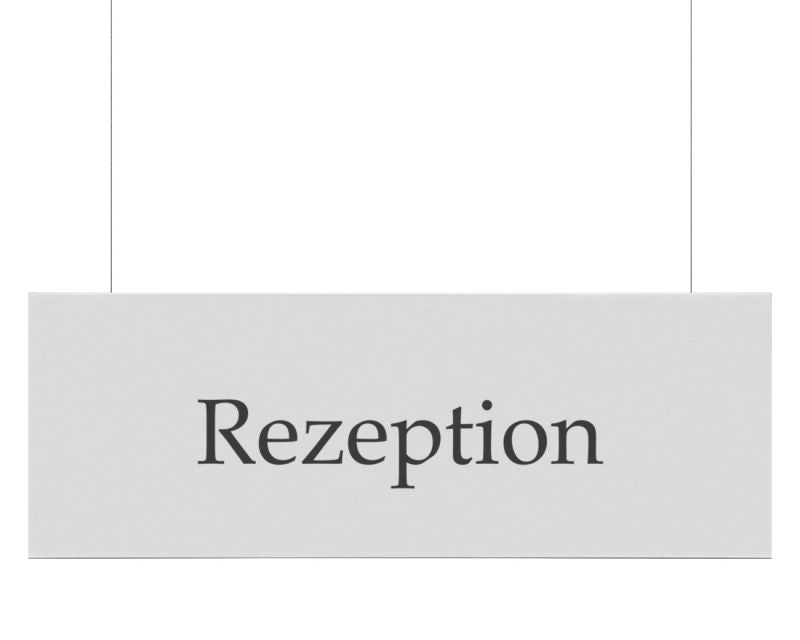 Hängeschild beidseitig alu.direkt4