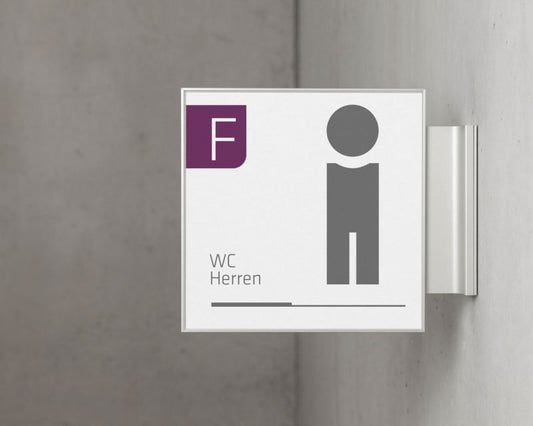 Fahnenschild beidseitig Formo.flach